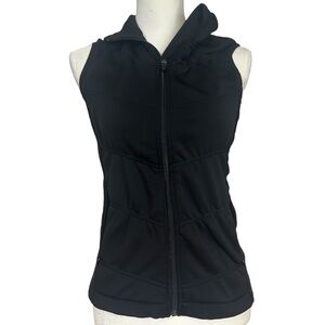 Athleta Black stretch Zip-Up Vest